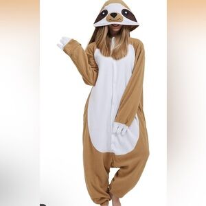 DELEY Unisex Adult Sloth Onesie Animal Cosplay Costume Warm.size L